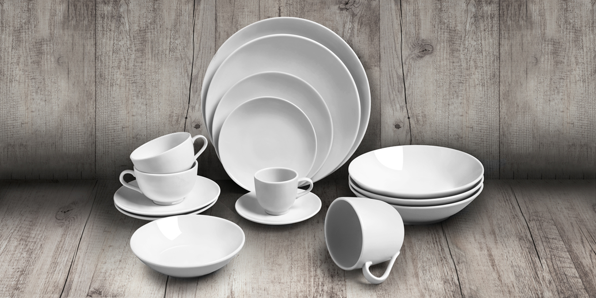 Platos Cuadrados Ripley SET DE PLATOS HONDO PORCELANA 23 CMS